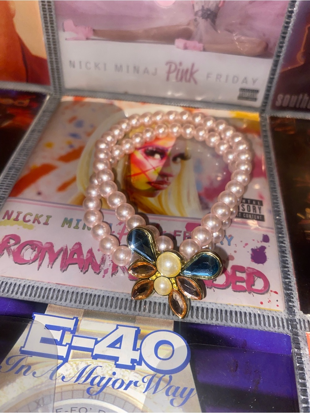 Pink Pearl Dog Necklace